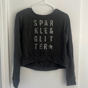 Worn Abercrombie Kids Sparkle & Glitter Crewneck
